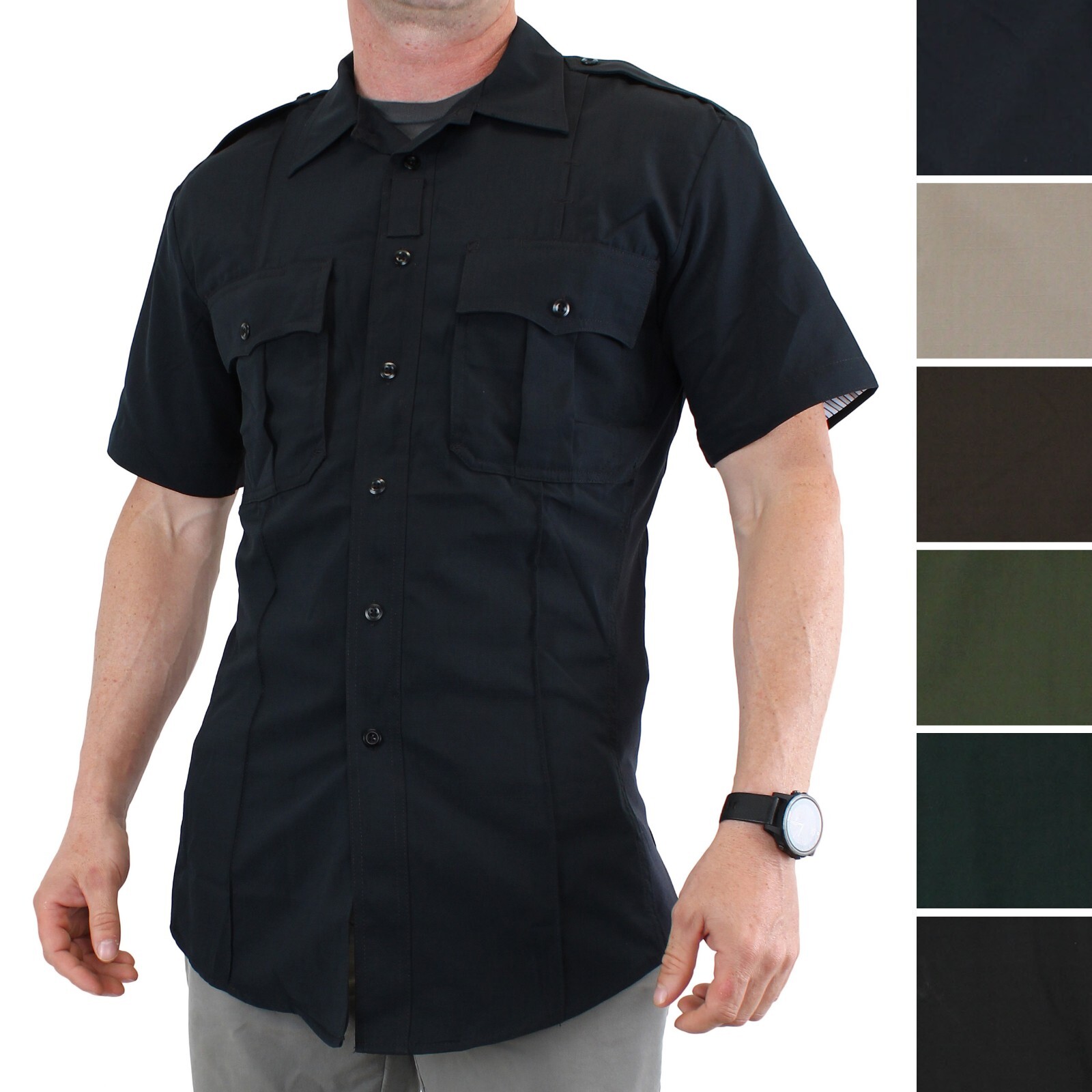 5.11 Tactical Shirt, Men’s Stryke Ripstop Short Sleeve Zipper Flex-Tac Shirt