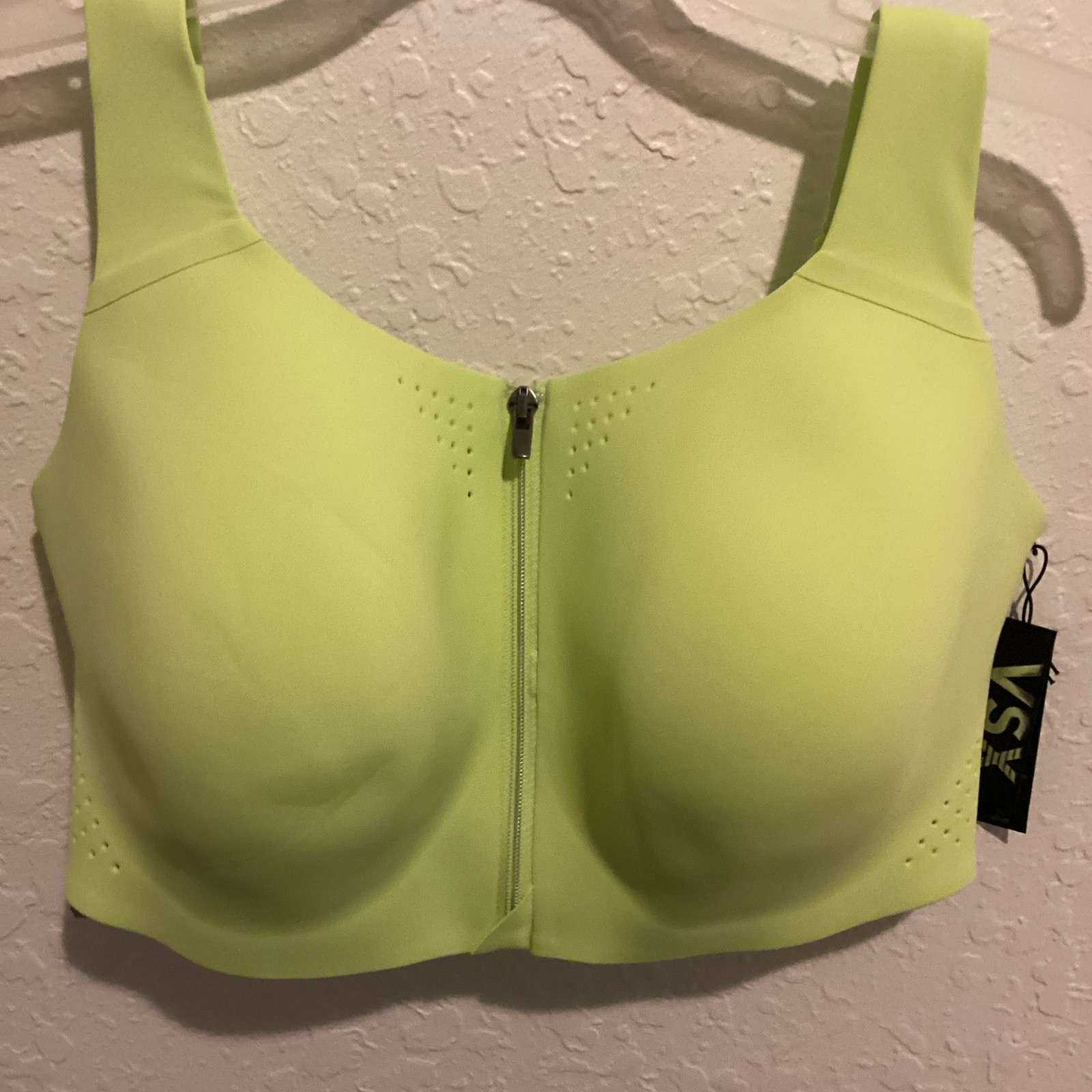 Victoria’s Secret VSX 36DD Green Zip Front Wireless High Support Bra