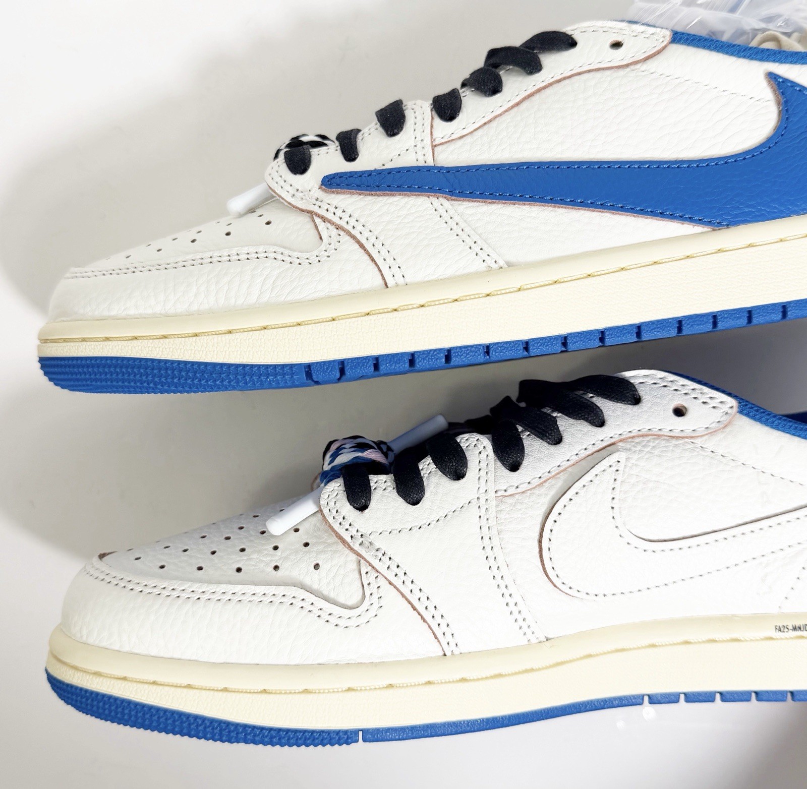 Nike Travis Scott X Fragment Air Jordan 1 Retro OG Sail Military Blue Size 10