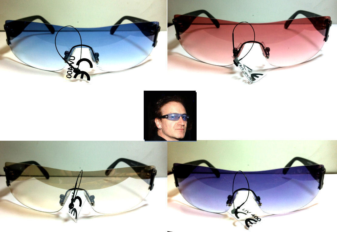BONO VERTIGO CONCERT SUNGLASSES AFRICA TOUR pink purple clear brown