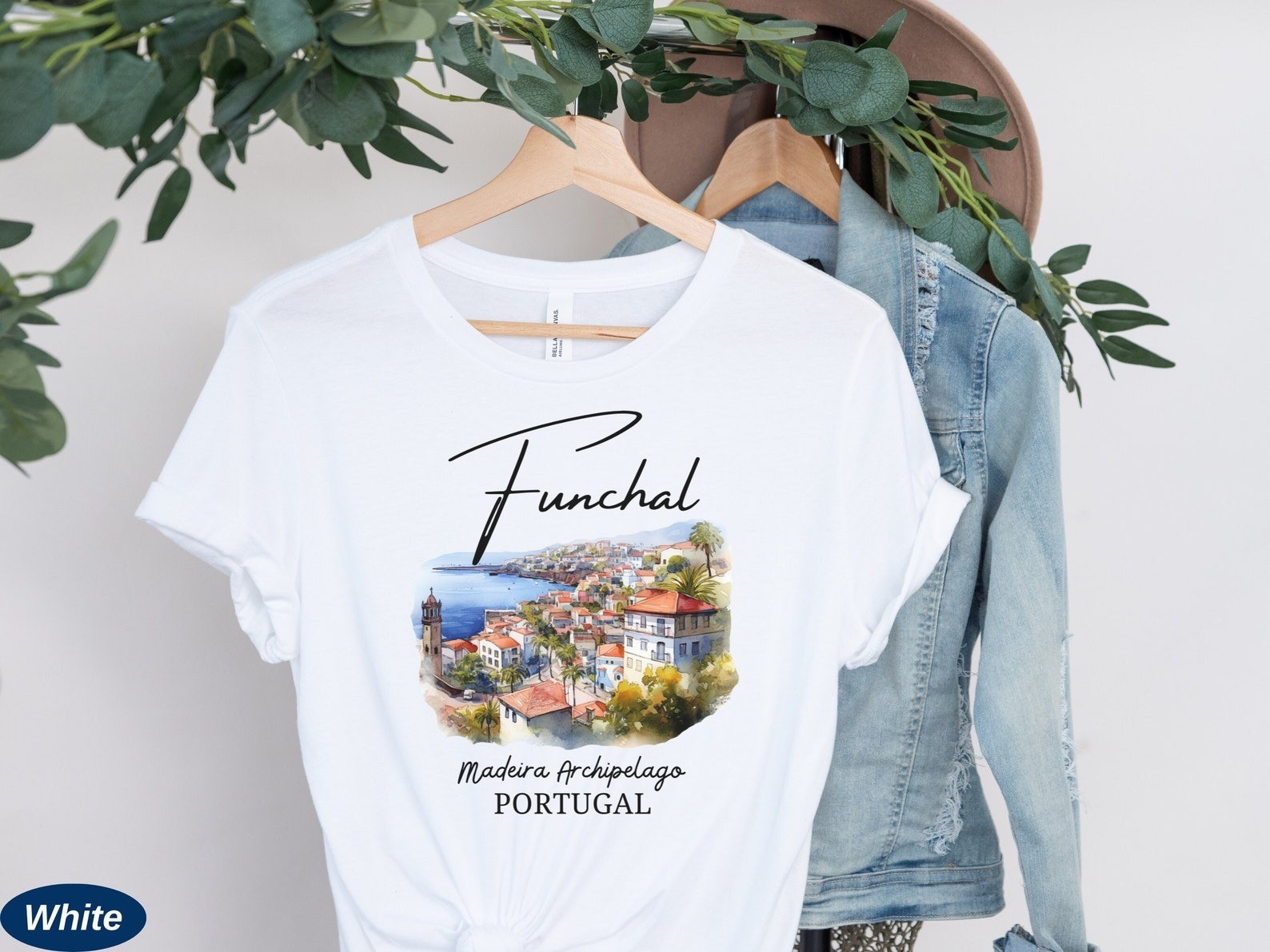 Funchal Madeira T-Shirt Travel Gift for Portugal Trip Lovers Souvenir Tee