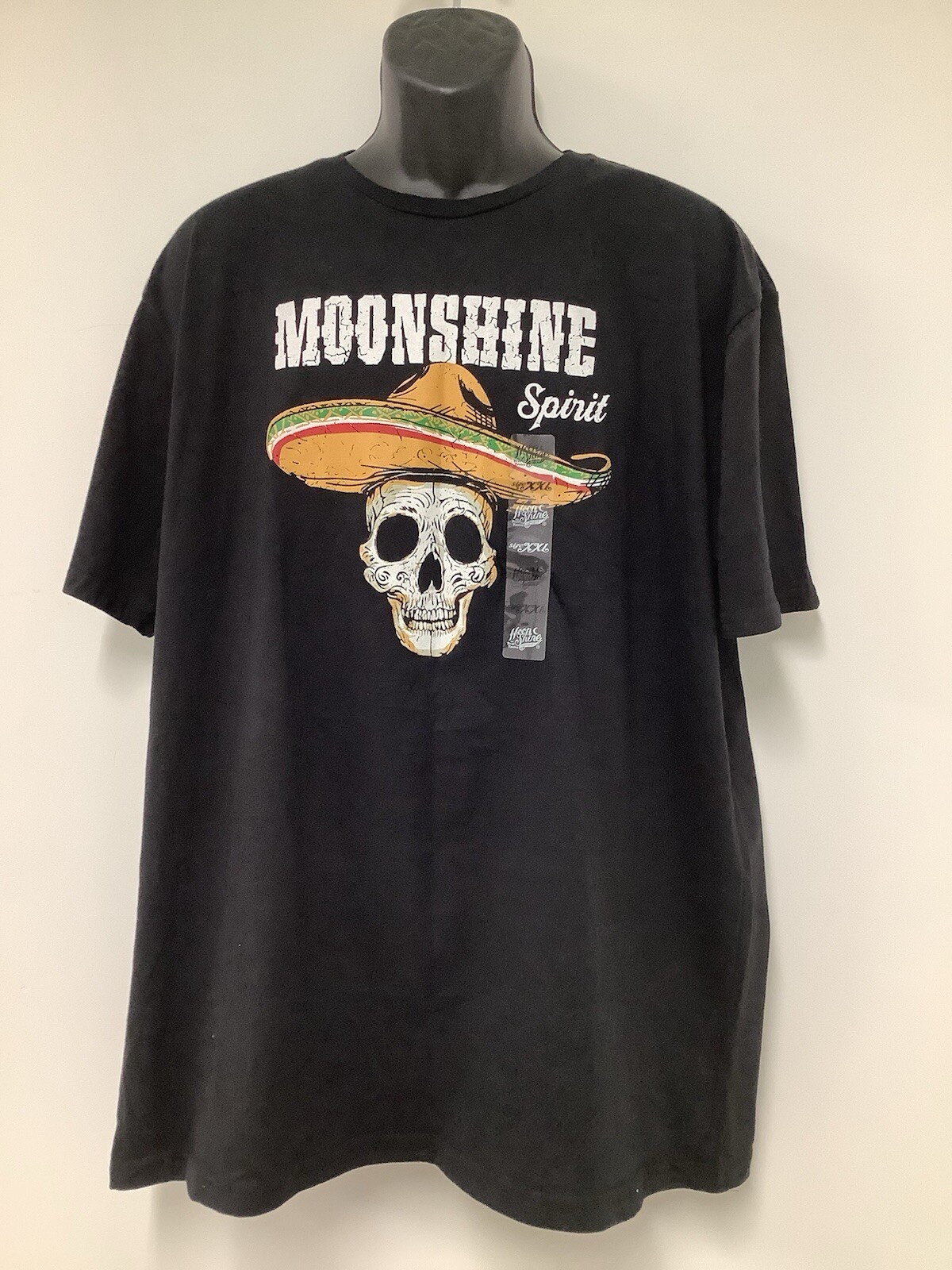 Moon Shine Spirit Black Skull Stars Mariachi, Mens Size 2XL, New.