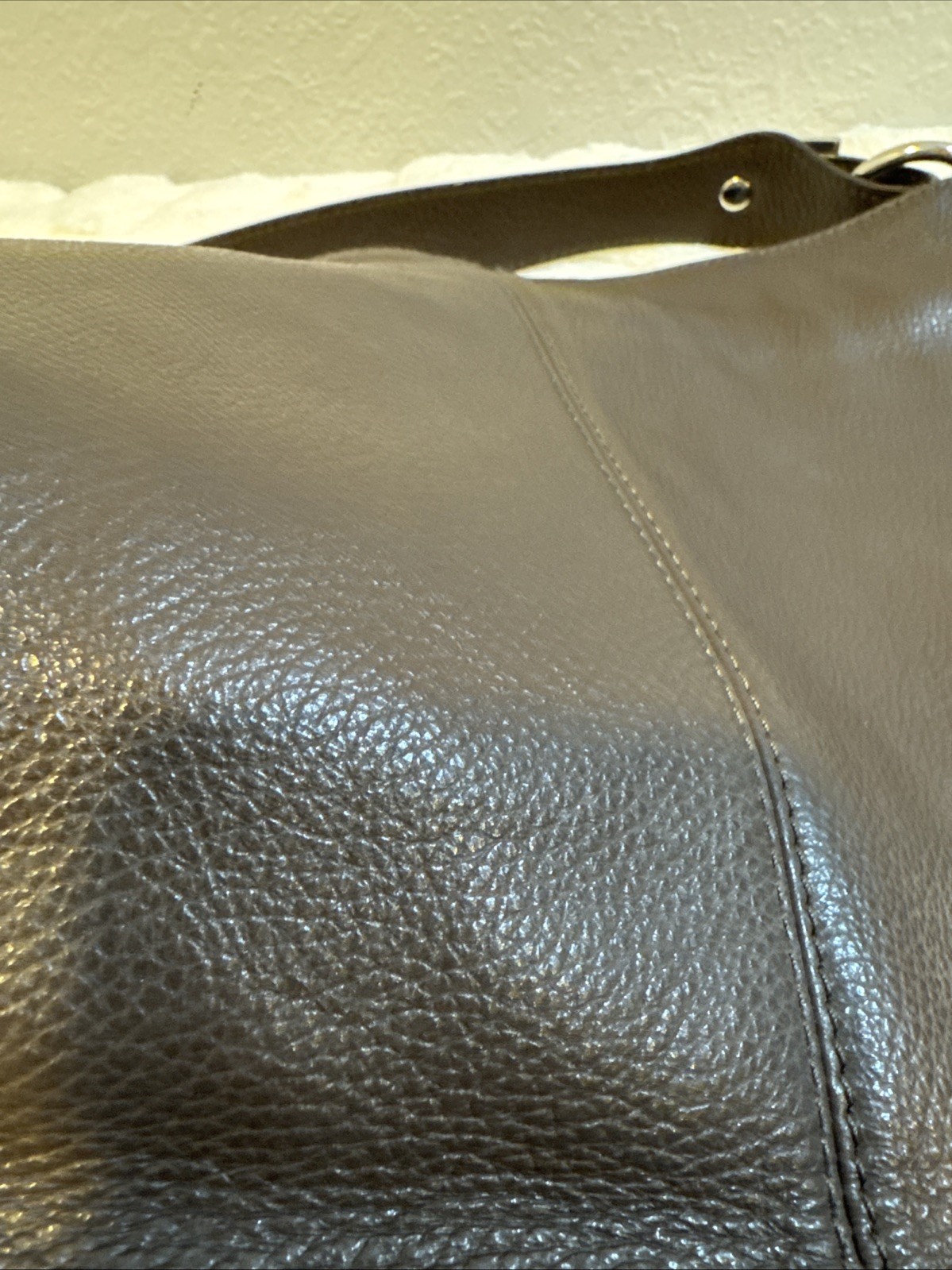 Pelletteria Prevedoni pebble Brown Leather Inner Pocket Shoulder Bag boho