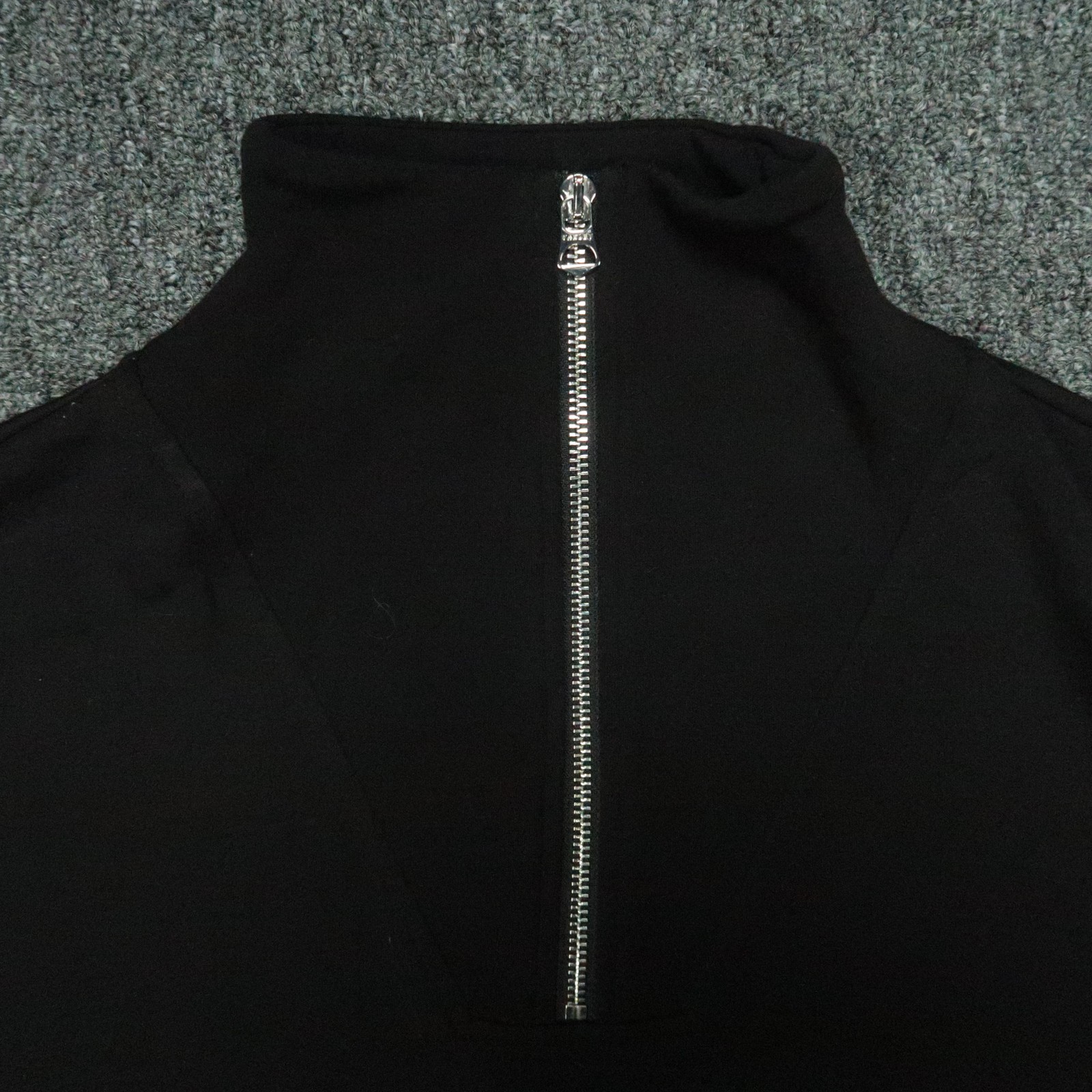 Varley Sweatshirt Womems XS Black Quarter Zip Hawley Half Zip Sweat Double Soft