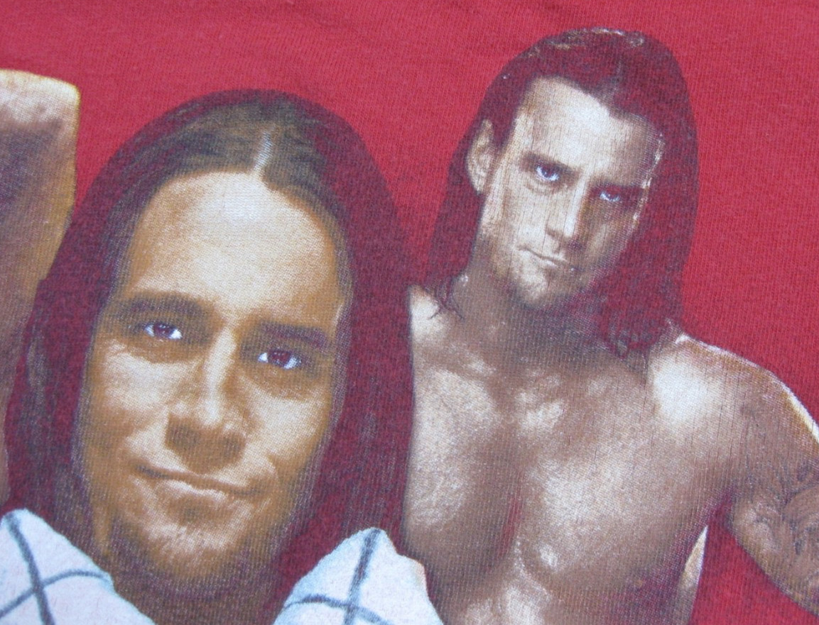 2000s WWE Wrestling T-Shirt Youth Kids (8) CM Punk 2009 Hybrid Red