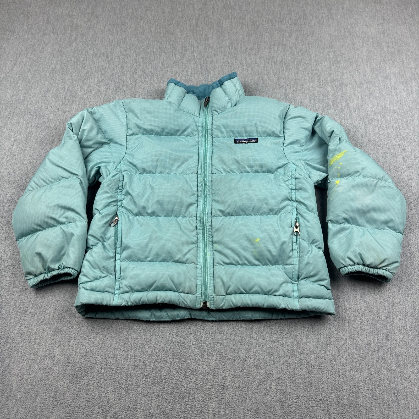 Patagonia Jacket Kid XS 5-6 Blue Goose Down Puffer Full Zip Outdoor Winter 68302