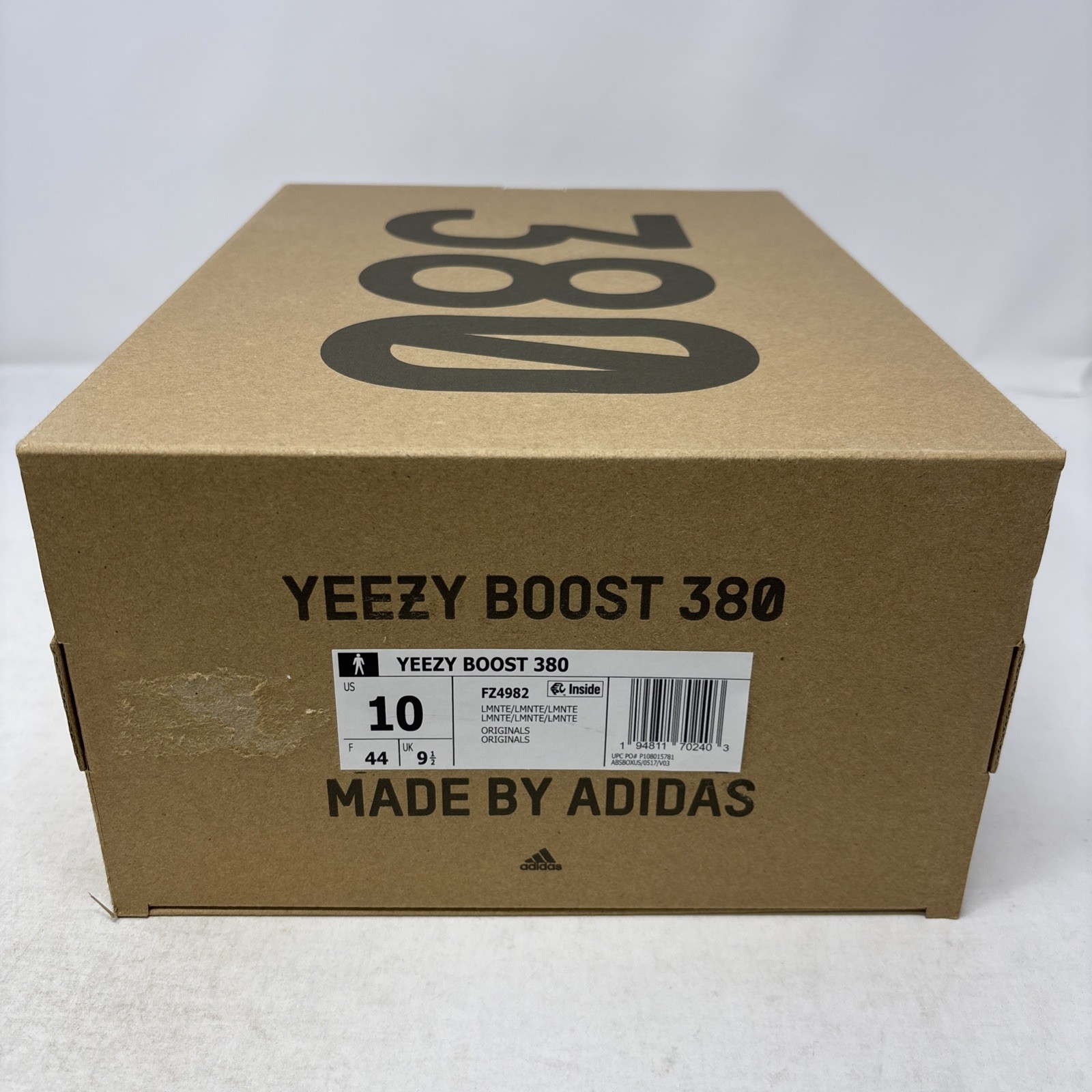Adidas Yeezy Boost 380 LMNTE Brown Sneakers, Size 10 FZ4982 BNIB