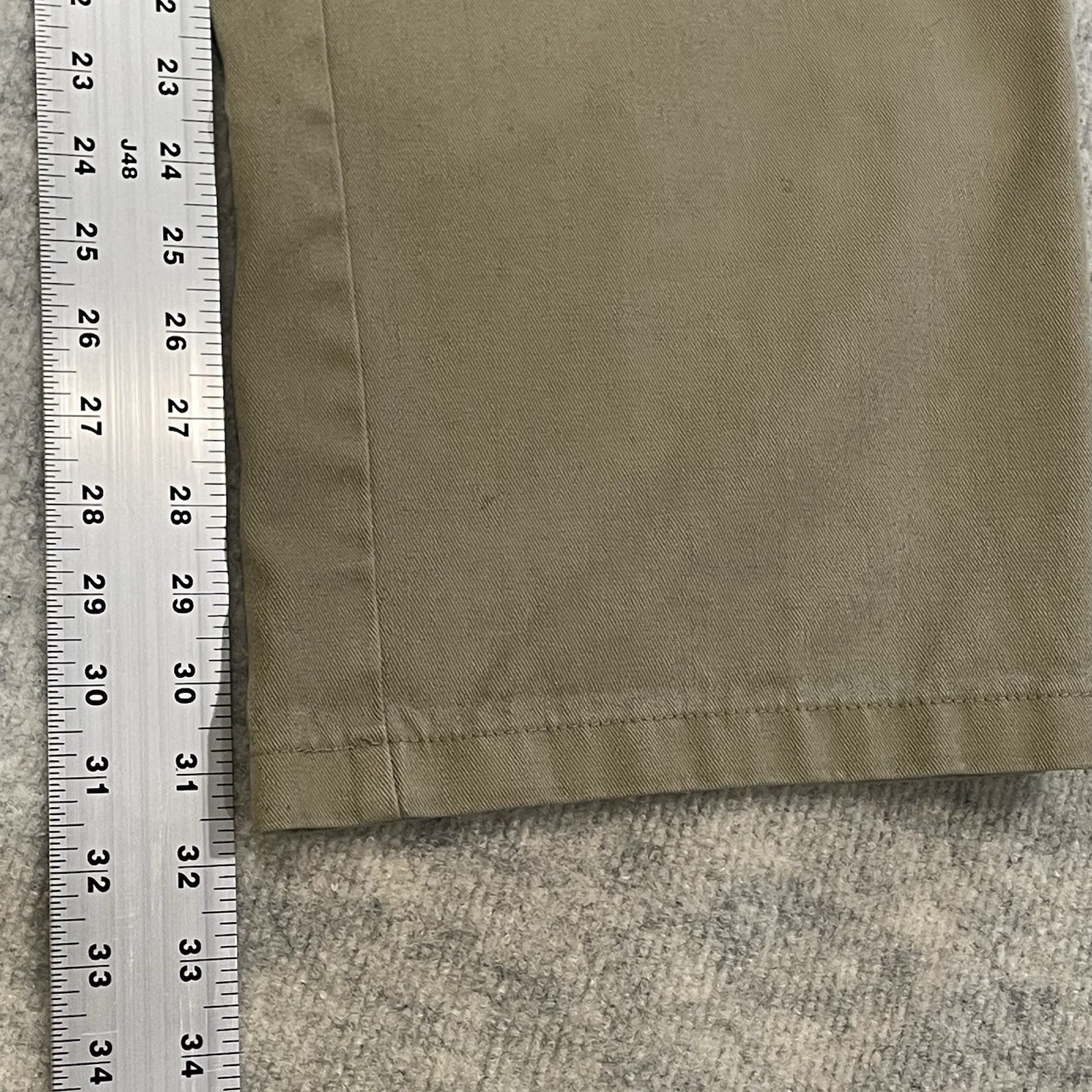 Dickies Men Loose Fit Double Knee Work Pants Khaki 40×32 Distressed Skater 85283