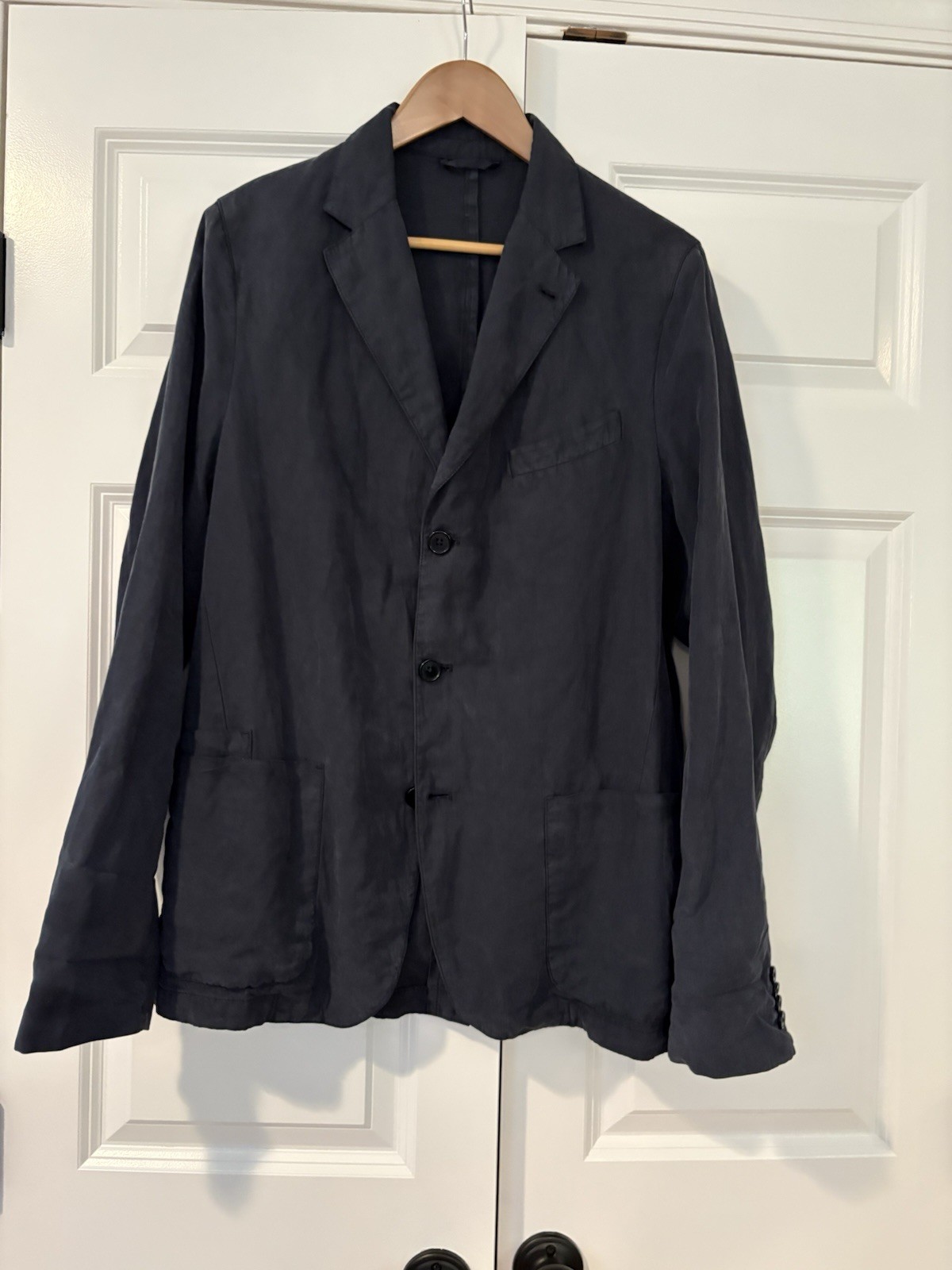 Officine Generale Black Lyocell/Linen/ Cotton Blazer – unisex