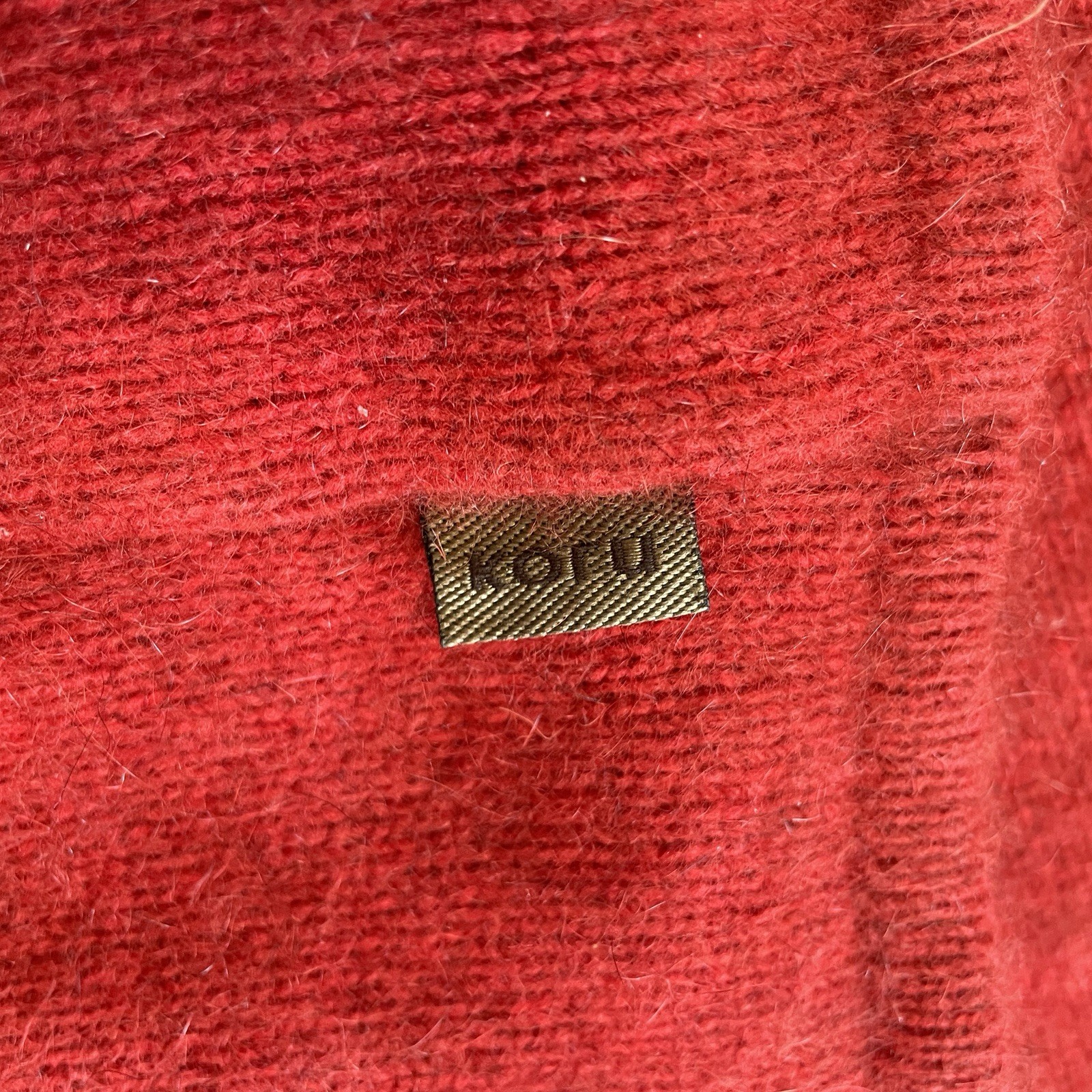 KORU Two Tone Red Jumper Sweater Wm’s XL Merino Wool, Possum,Silk Retail $240