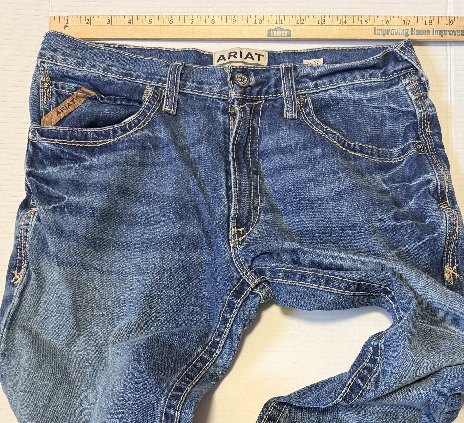 ARIAT M5 – Men’s Jeans – Straight Leg & Fit Western Denim Blue -Size 34×32