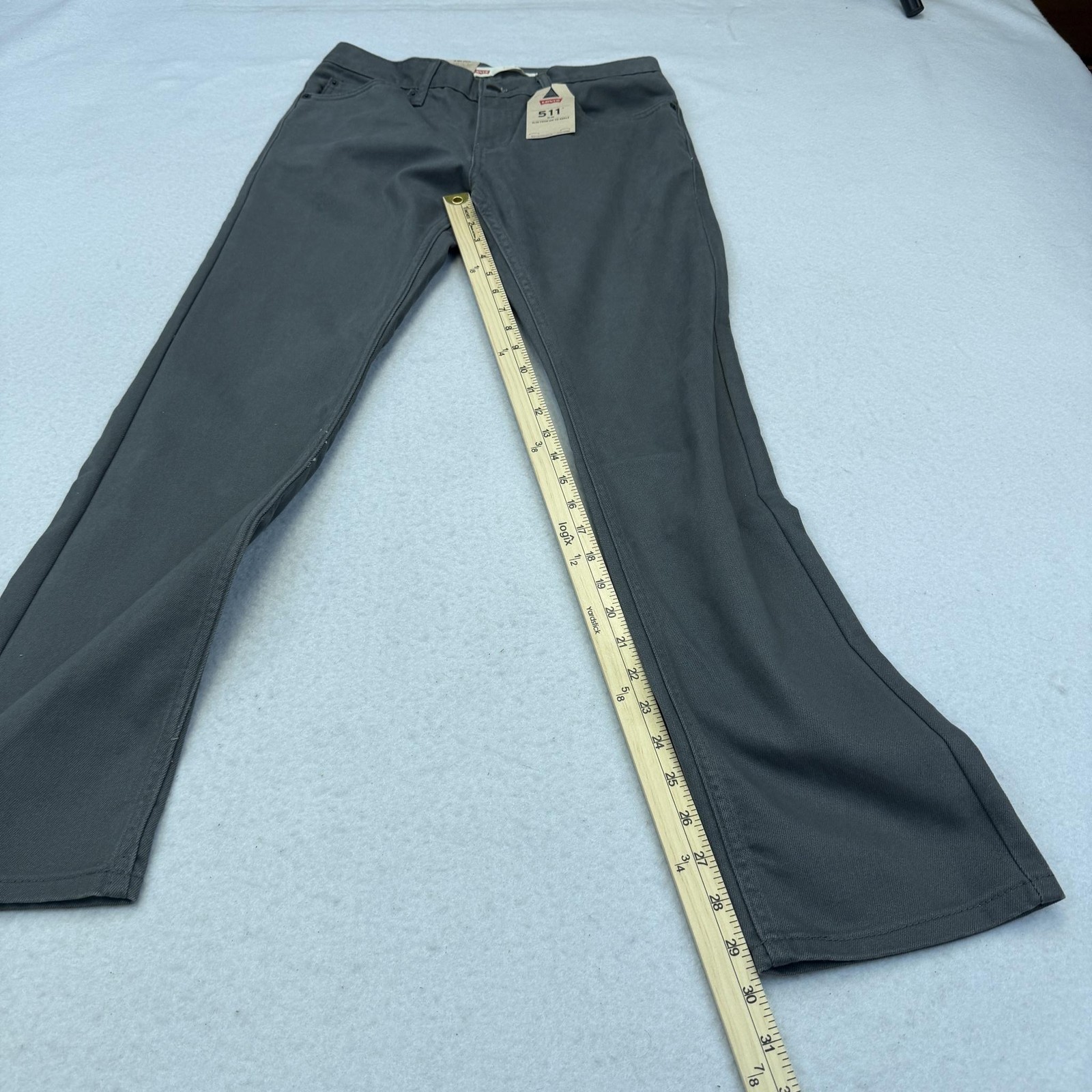Levi’s 511 Jeans Boys 18 Reg 29×29 Gray Slim Straight Denim 5 Pocket Casual