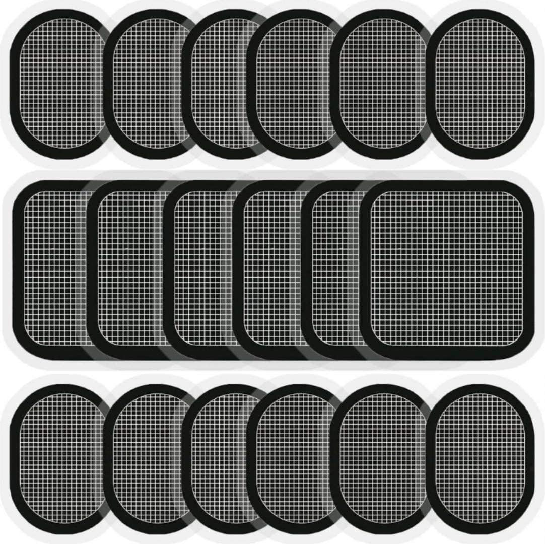 Replacement Gel Pads for All Abdominal Belts, 6 Sets (18 Gel Pads) Black