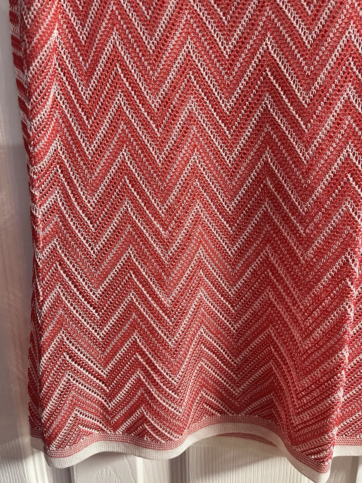Fabulous Escada Red And White Knit Tank Top Size 36 (US 6)