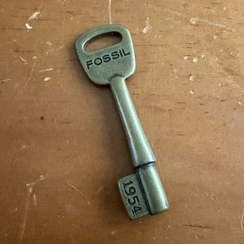 Fossil Bronze Metal Logo Key Chain Key Style Women’s Solid MPN 1954