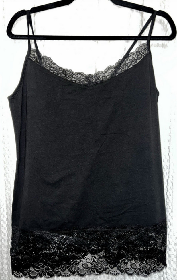 2X Ambiance Womens Tank Top Camisole Adjustable Spaghetti Strap Lace NEW Shirt