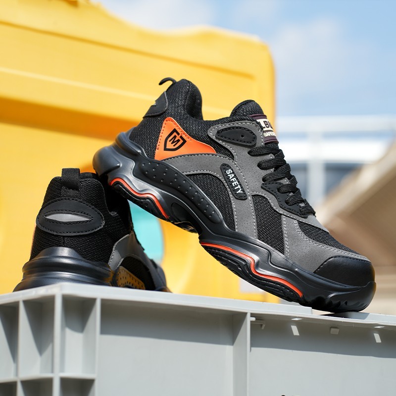 Work Boots Indestructible Safety Shoes Men Composite Toe Shoes Work Sneakers