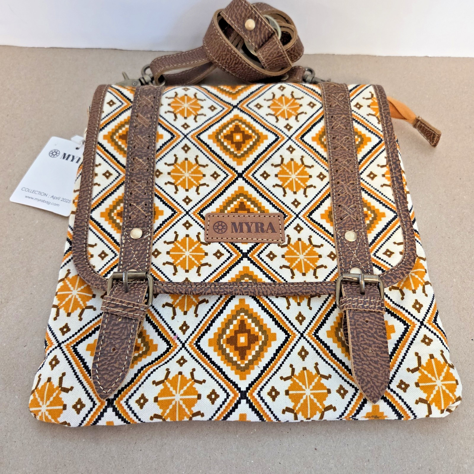 Myra Bag Canyon Star Orange & White Concealed Carry Bag NEW NWT Crossbody