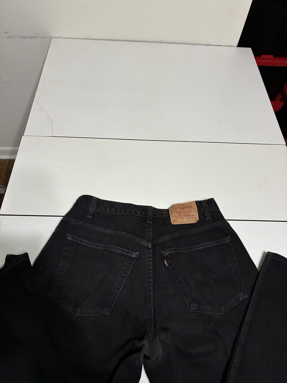 Vintage Levi’s 560 Jeans 36×30 Black Baggy Loose Tapered Skater Grunge Cyber Y2K