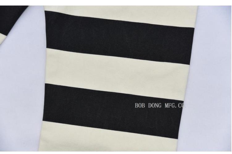 BOB DONG Retro Prisoner Striped Motorcycle Pants Men Casual Biker Trousers Thick