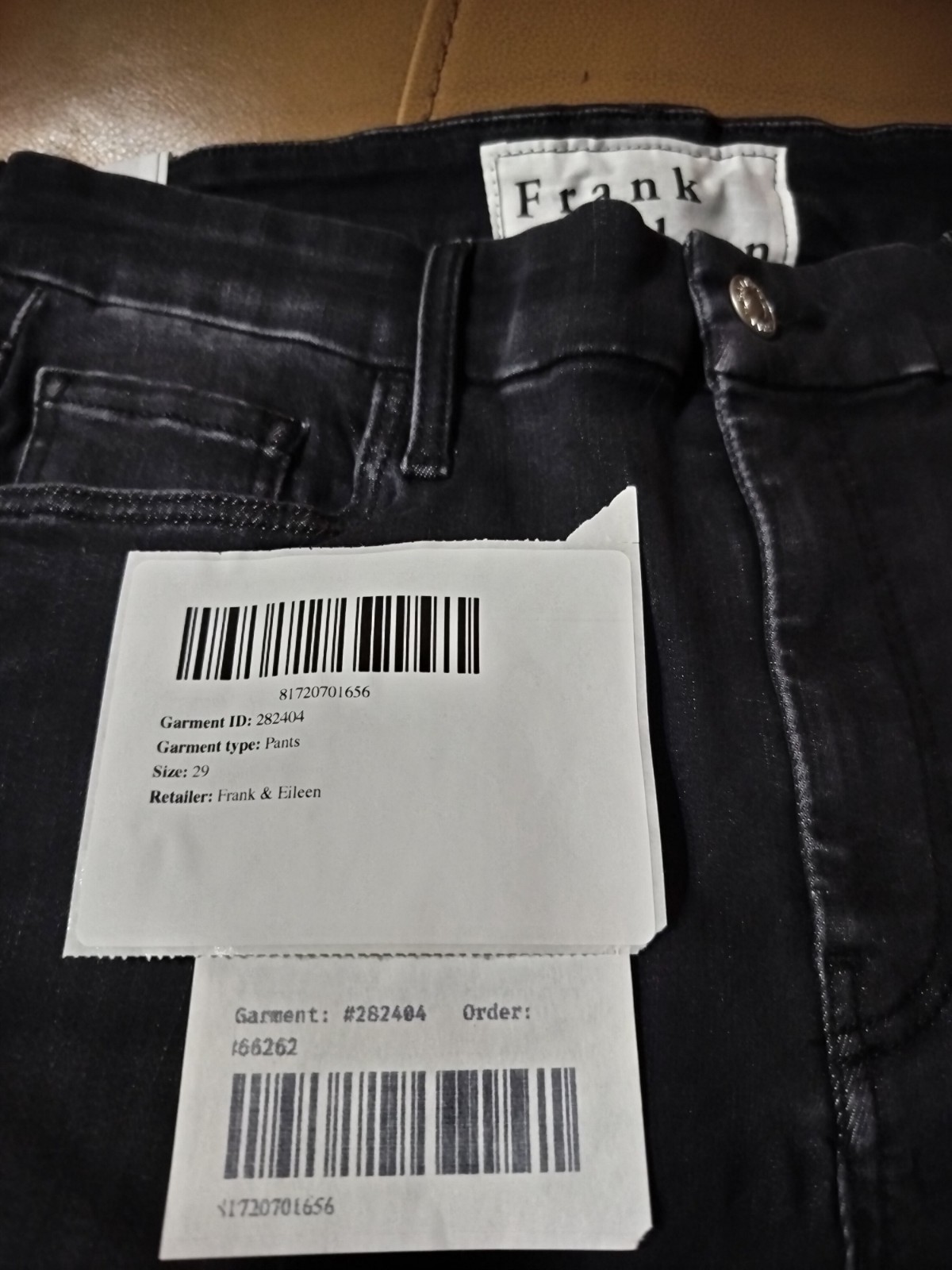 Frank & Eileen Black Washed Sligo 1991 Jeans Women’s 29