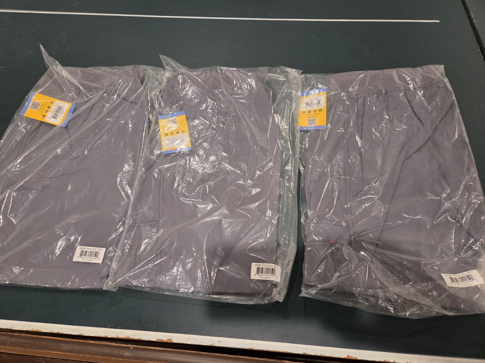 Lot of 3 WonderWink 5908P-Love Utility Cargo Zip Jogger Scrub Pant 2XL Petite