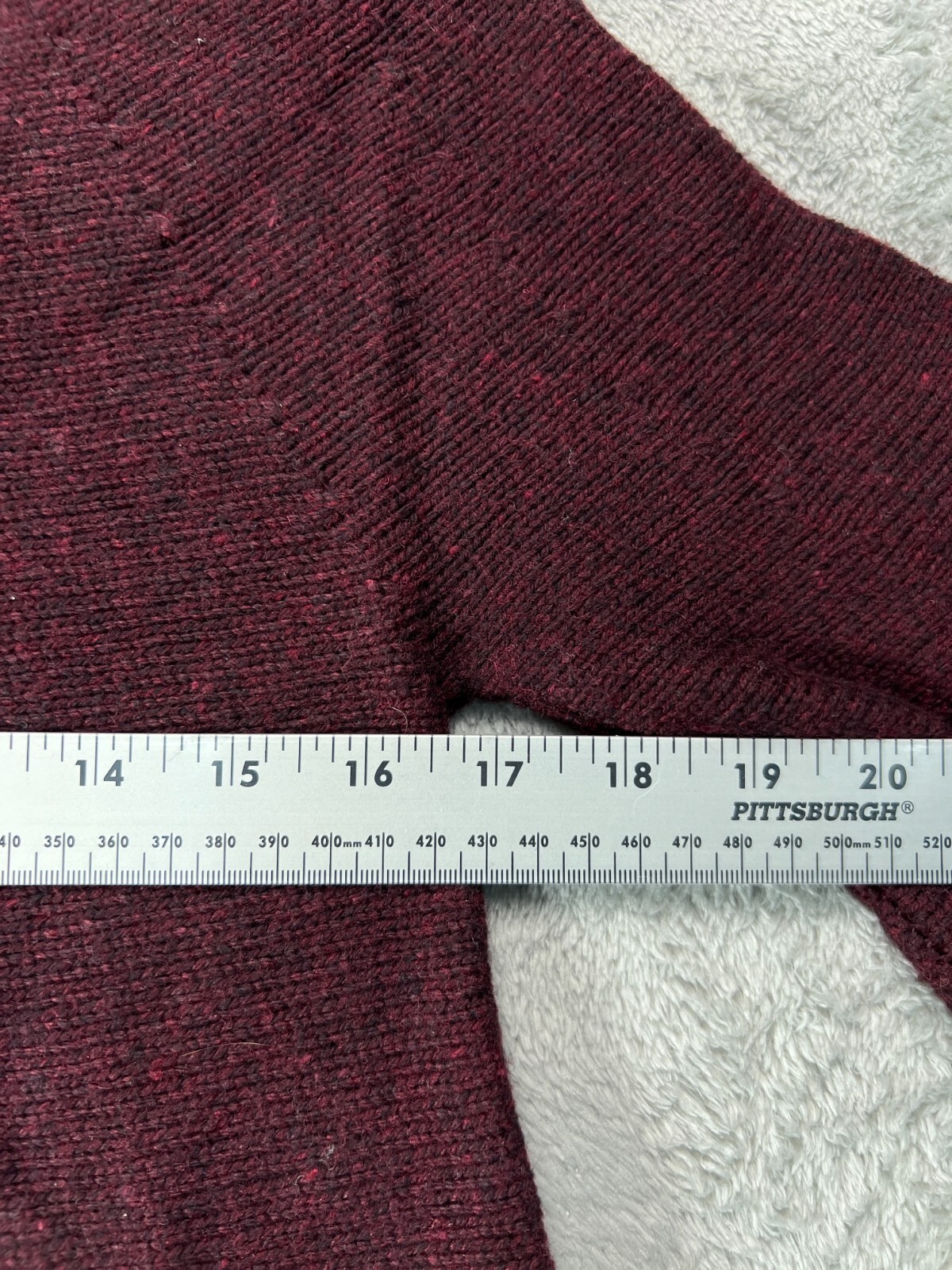 NWT Spring + Mercer Womens Medium Red Wool Blend Tops Mock Neck Half Sleeve