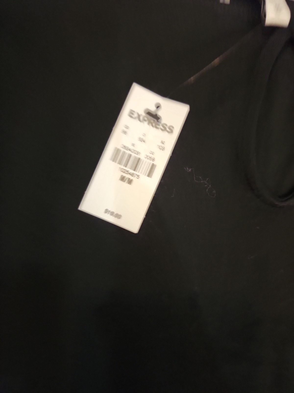 Express one Eleven Black M Siri Lanka RN 55285 95% Cotton 5% Spandex Cuello Boat
