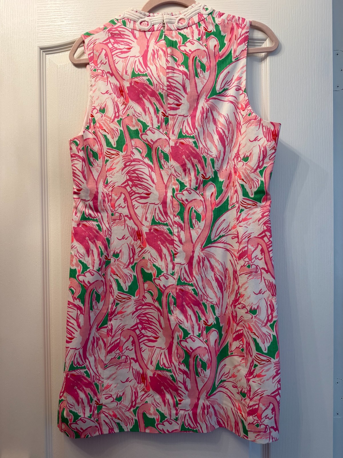 Lilly Pulitzer XL Size 14 Alexa Shift Dress Cotton Floral Pink Preppy Resort