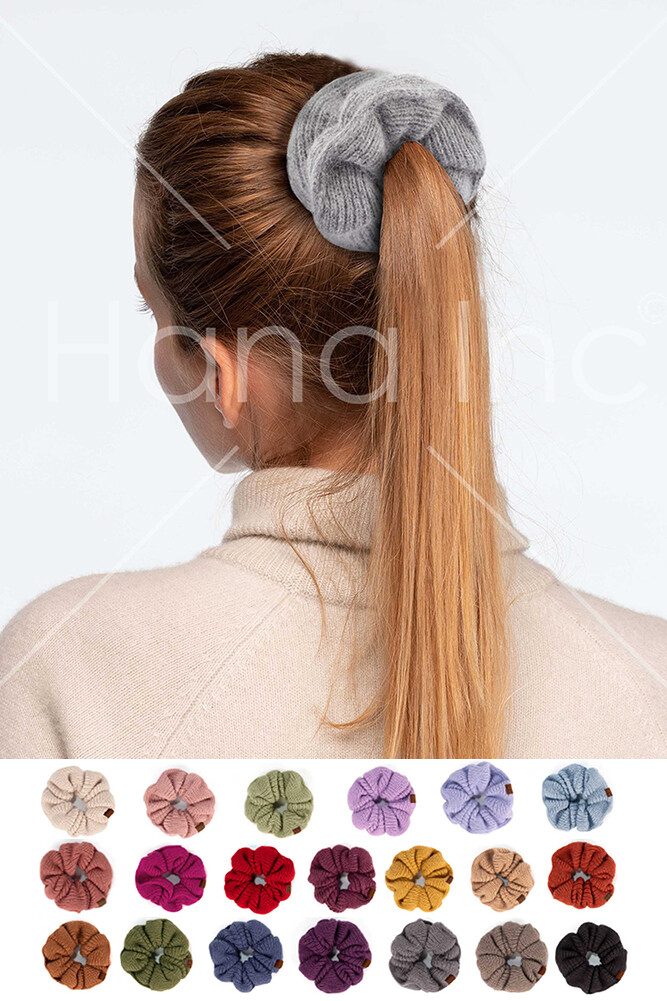 C.C Exclusive Women Teen Fashion Soft Stretchy Knit Scrunchies Hair Tie