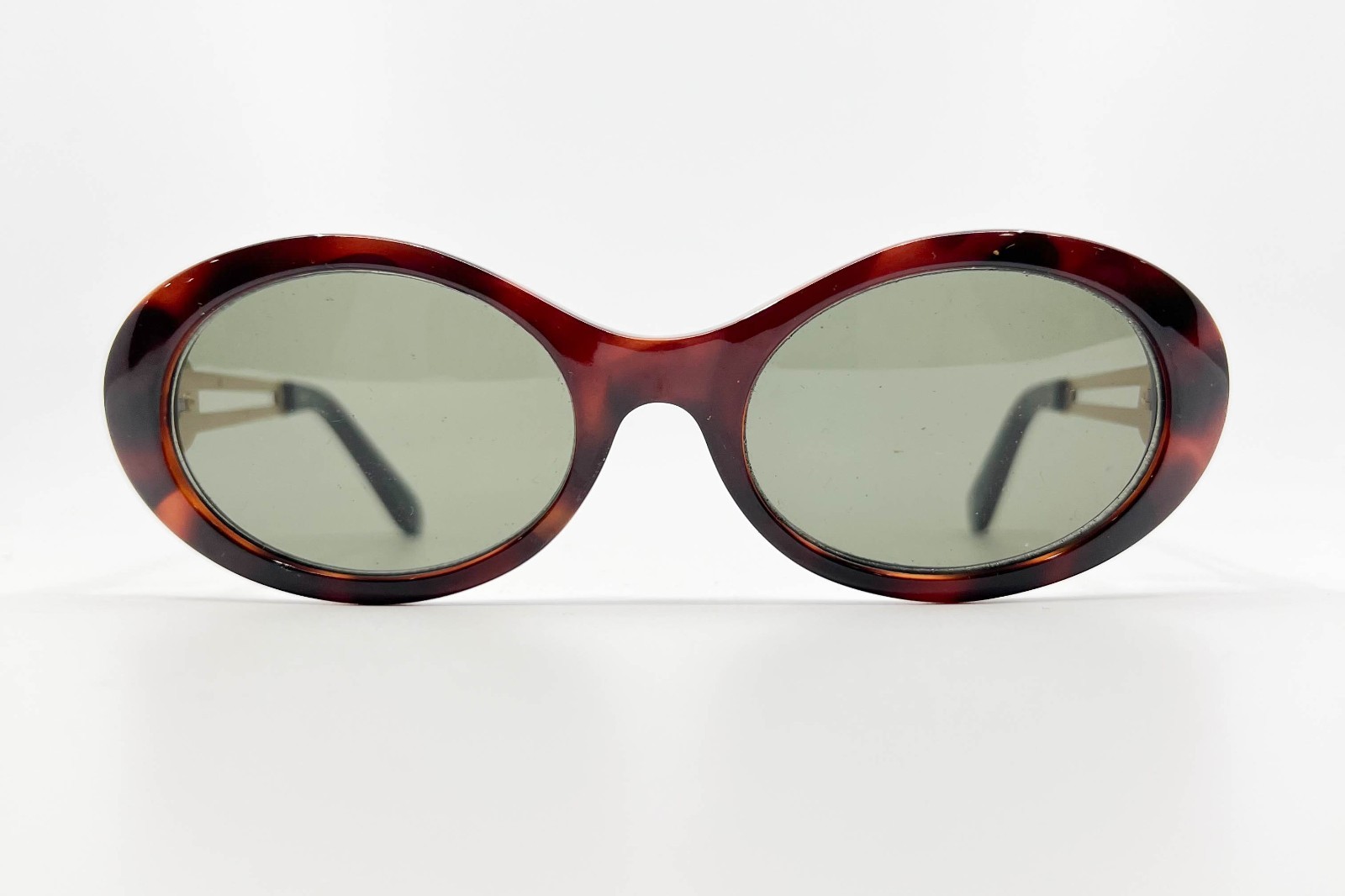 VTG Gianni Versace Gold Medusa Sunglasses Mod 342/A Col 900 Brown 19083
