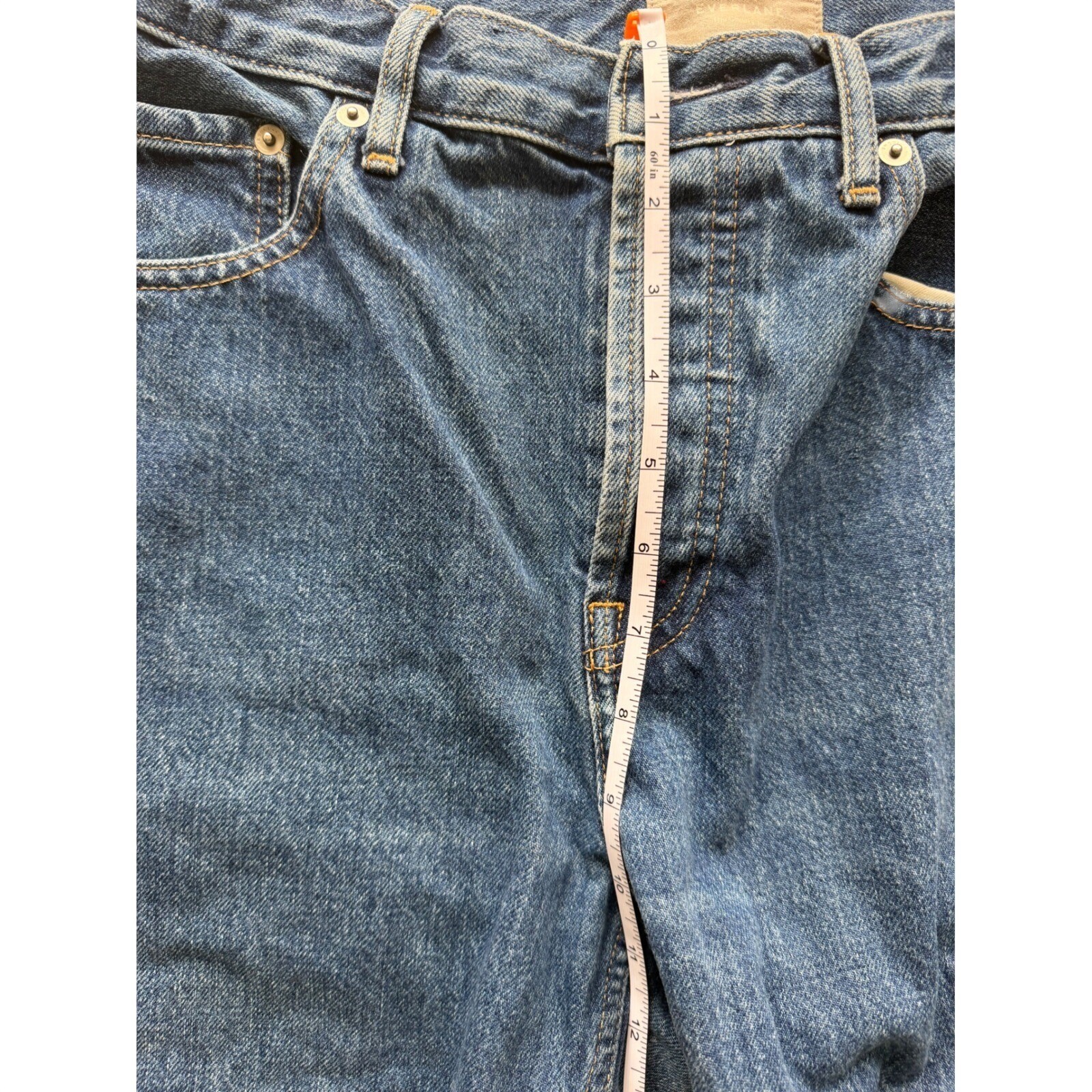 Everlane The Cheeky Jean Blue Denim High Rise Button Fly Straight Leg Jeans 28