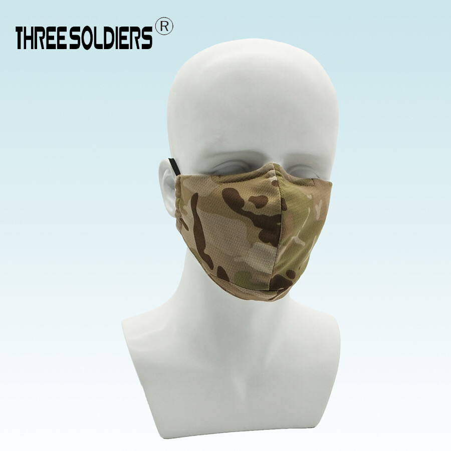 Military Camouflage Breathable Tactical Half Face Mask Unisex for Outdoor sports