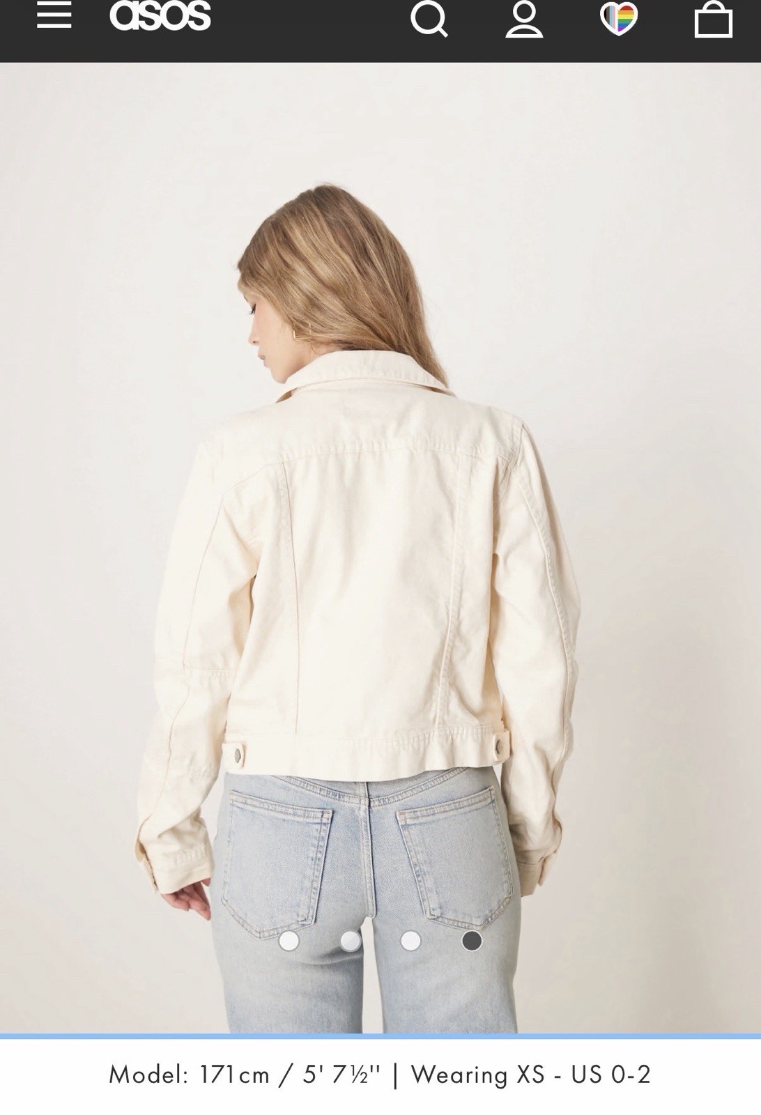 Free People Rumors Denim Jacket XS Ecru *We The Free $98