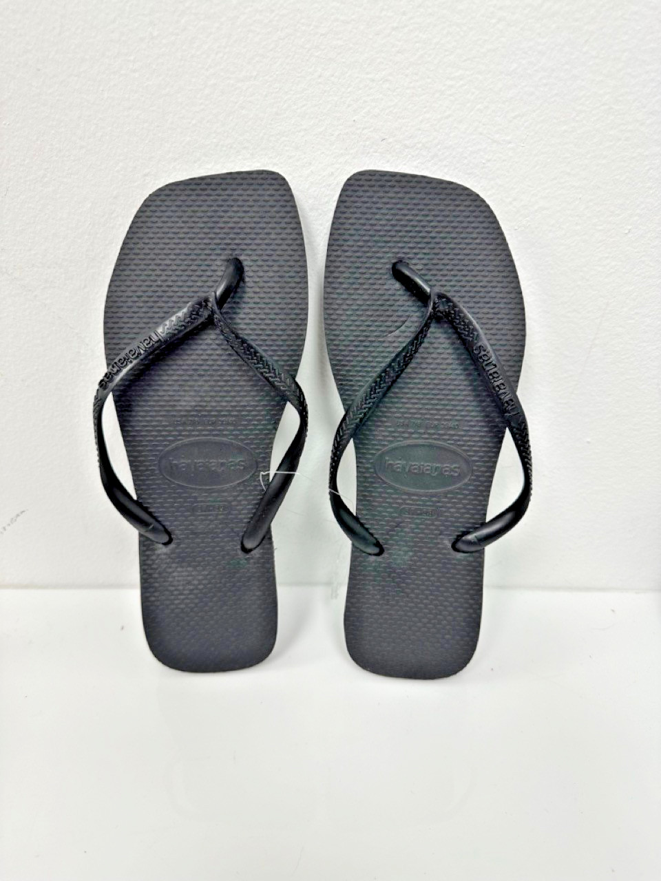 Havaianas Flip Flops Women Slim Square Black Size 6