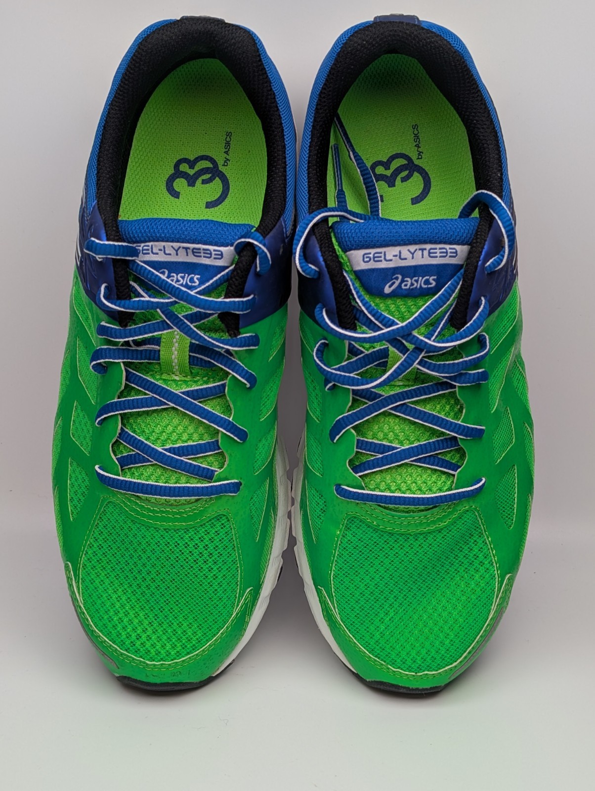 Asics Gel-Lyte33 3 Flash Green Electric Blue Running Shoes Men’s Size 8.5 T2H2N