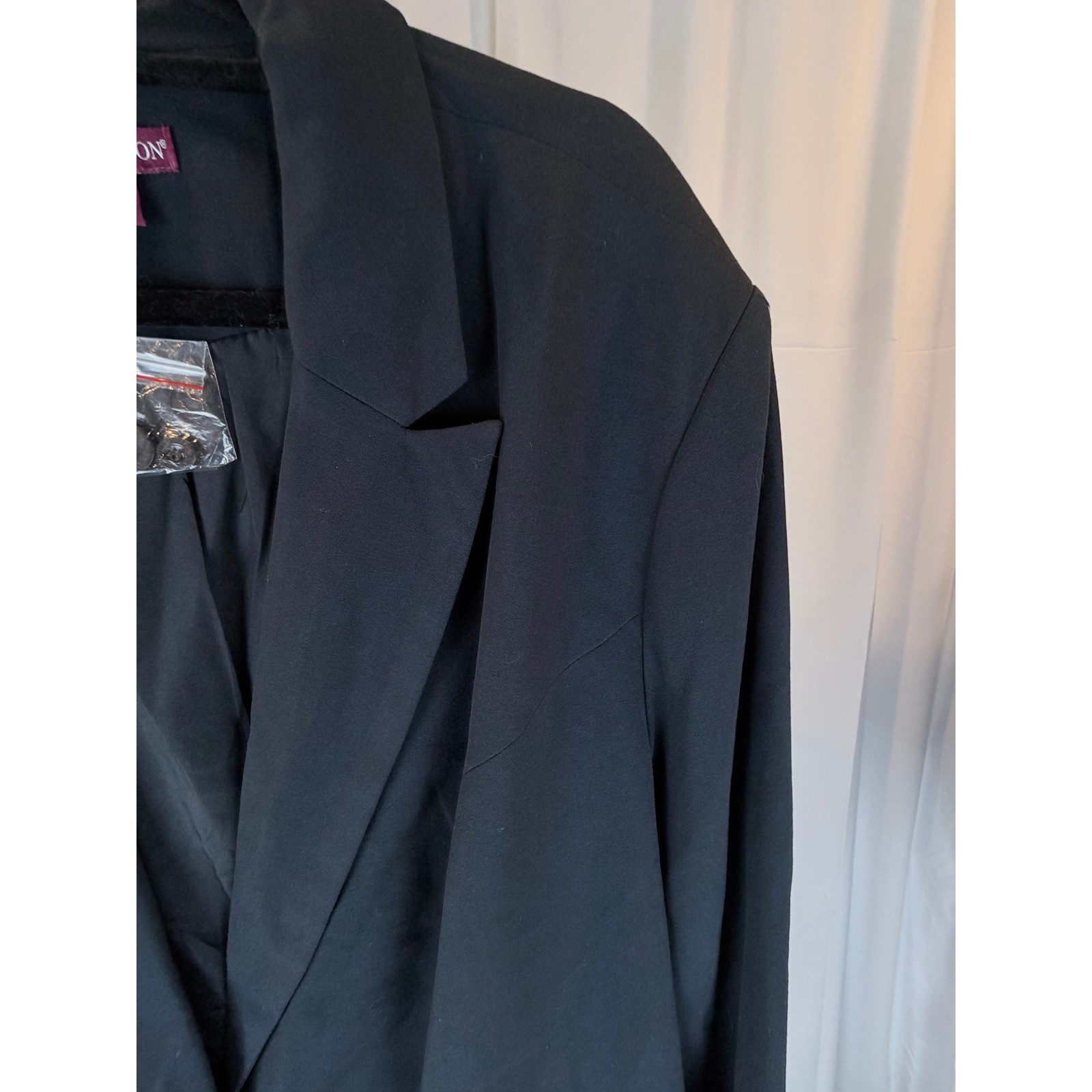 Jessica London Black Blazer Plus Size 24T Tailored Lined Office Corpcore Stretch