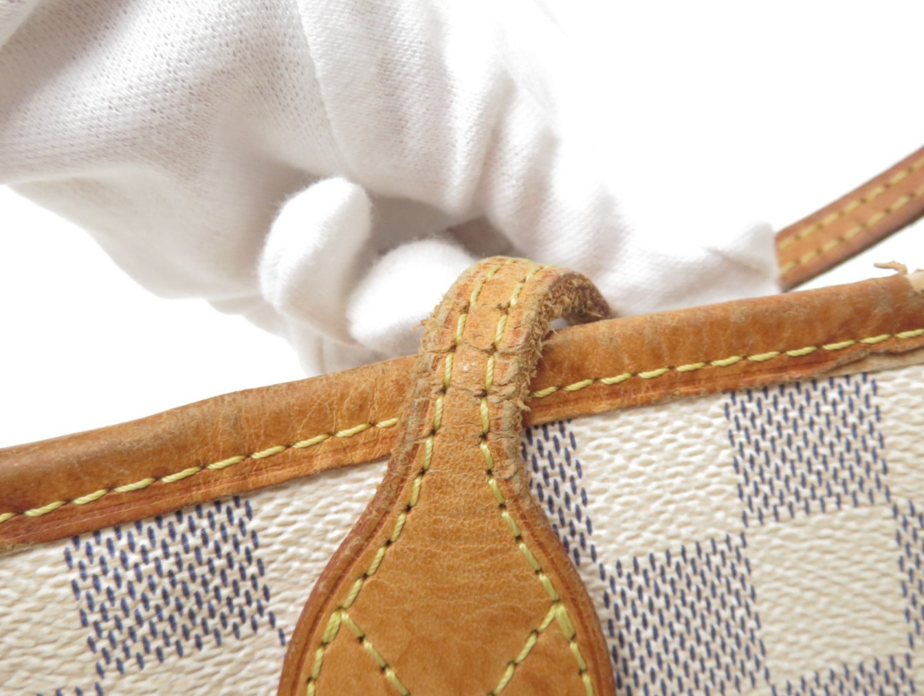Authentic Louis Vuitton Damier Azur Neverfull PM Tote Bag Handbag F#51248