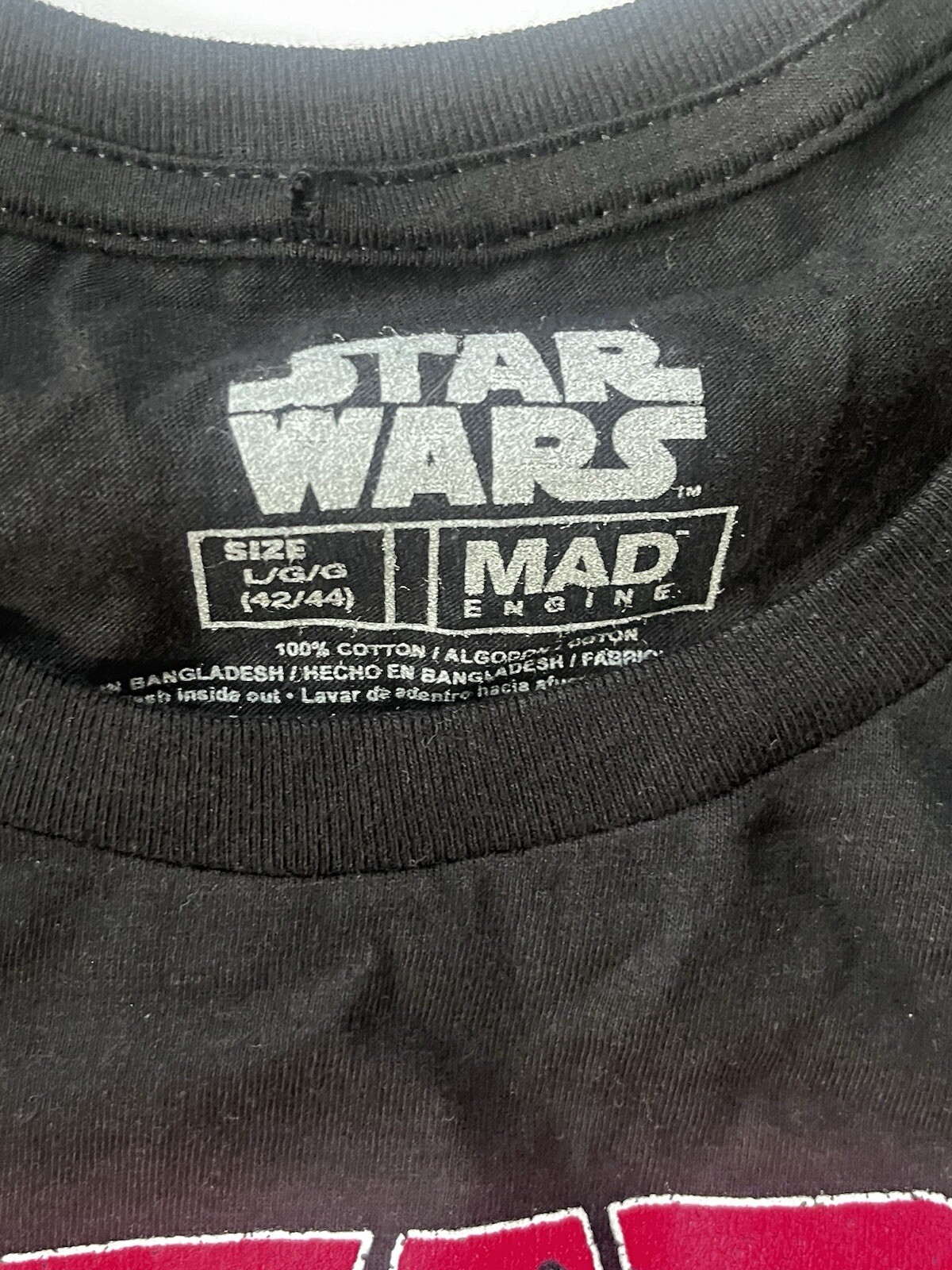 New Mens Mad Engine Star Wars Star Duel Graphic T-Shirt Sz L NWT Cotton Black
