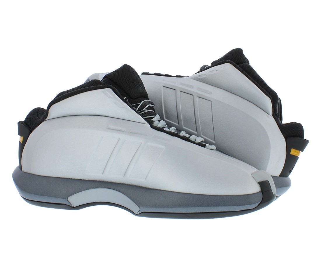 Adidas Crazy 1 Mens Shoes, Color:Silver/Black