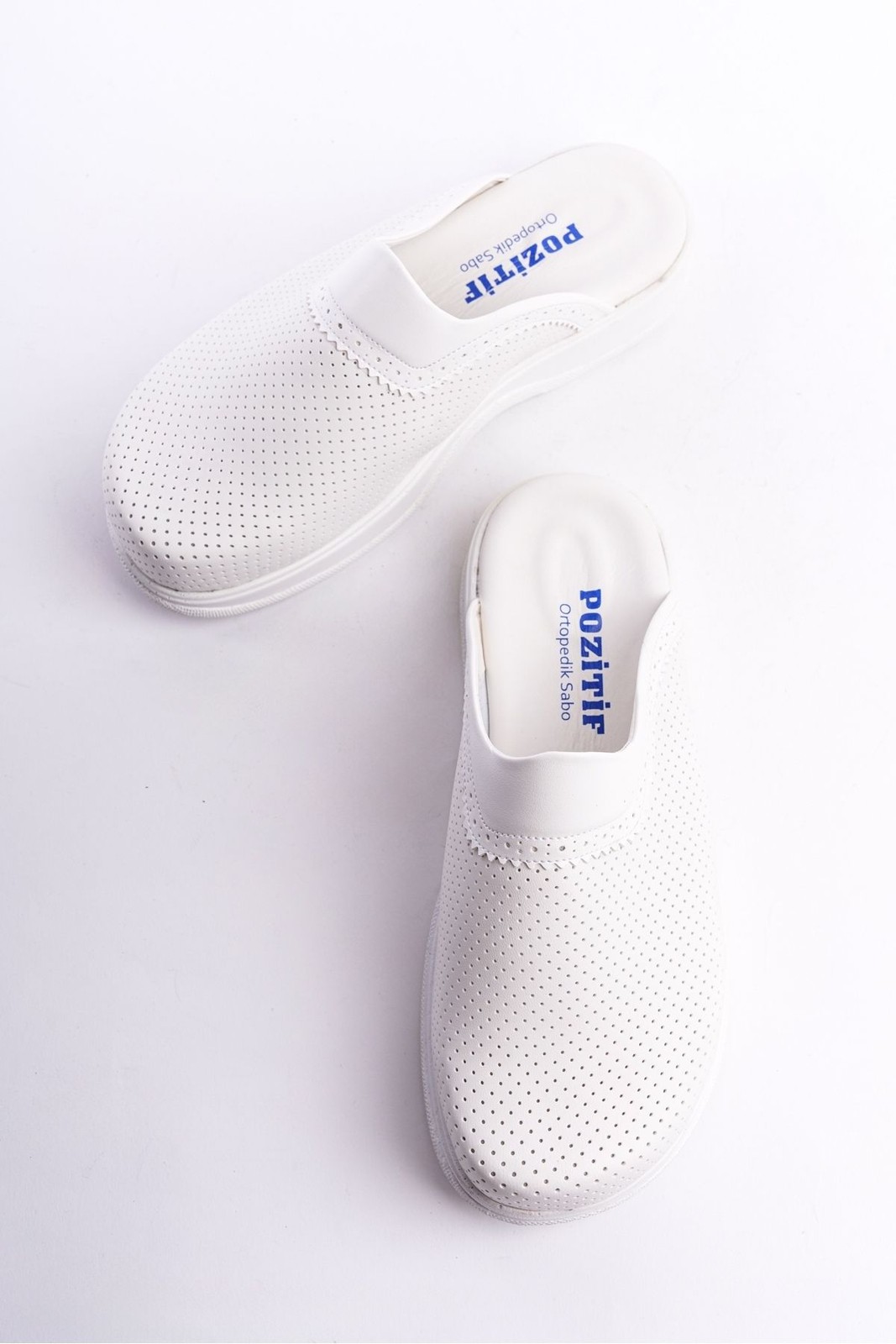 Positive White Women Classic Perforated Clogs