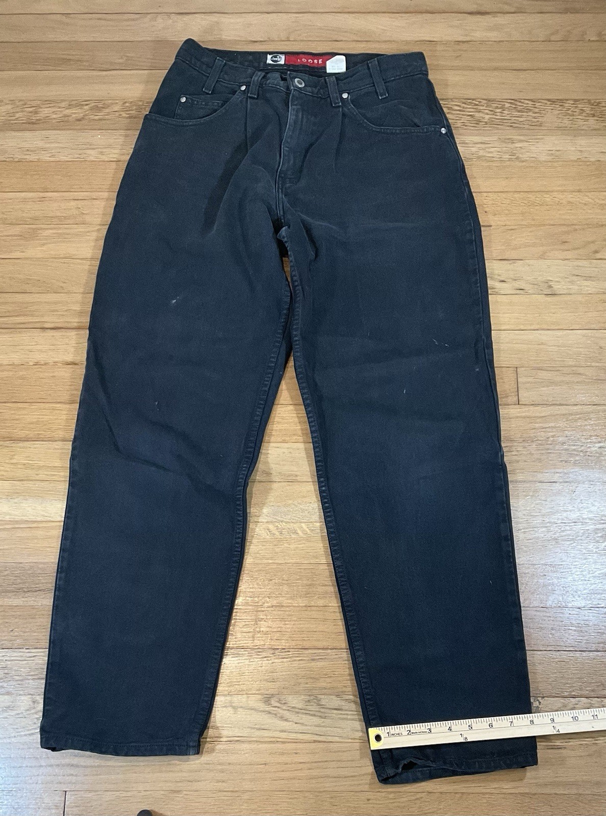 Vintage Levis SilverTab Loose Fit Jeans Black 32×31 Distressed Skater 90s Baggy