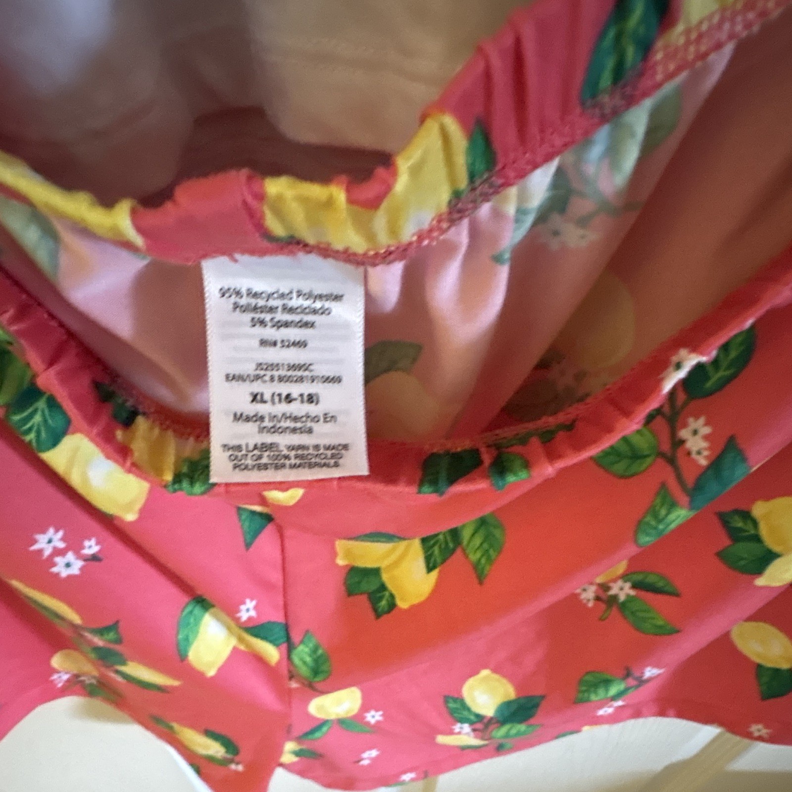 Joyspun Dreamy Soft Women’s Pajama Set XL (16-18) White/Pink Citrus