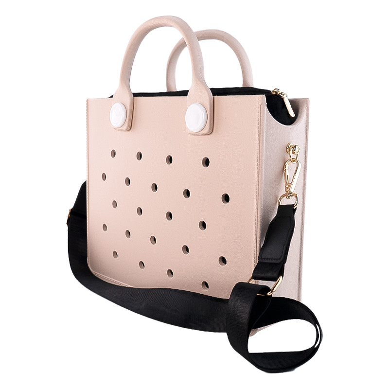 Waterproof EVA Rubber Tote Bag Women Washable Beach Handbag Shoulder Strap Trave