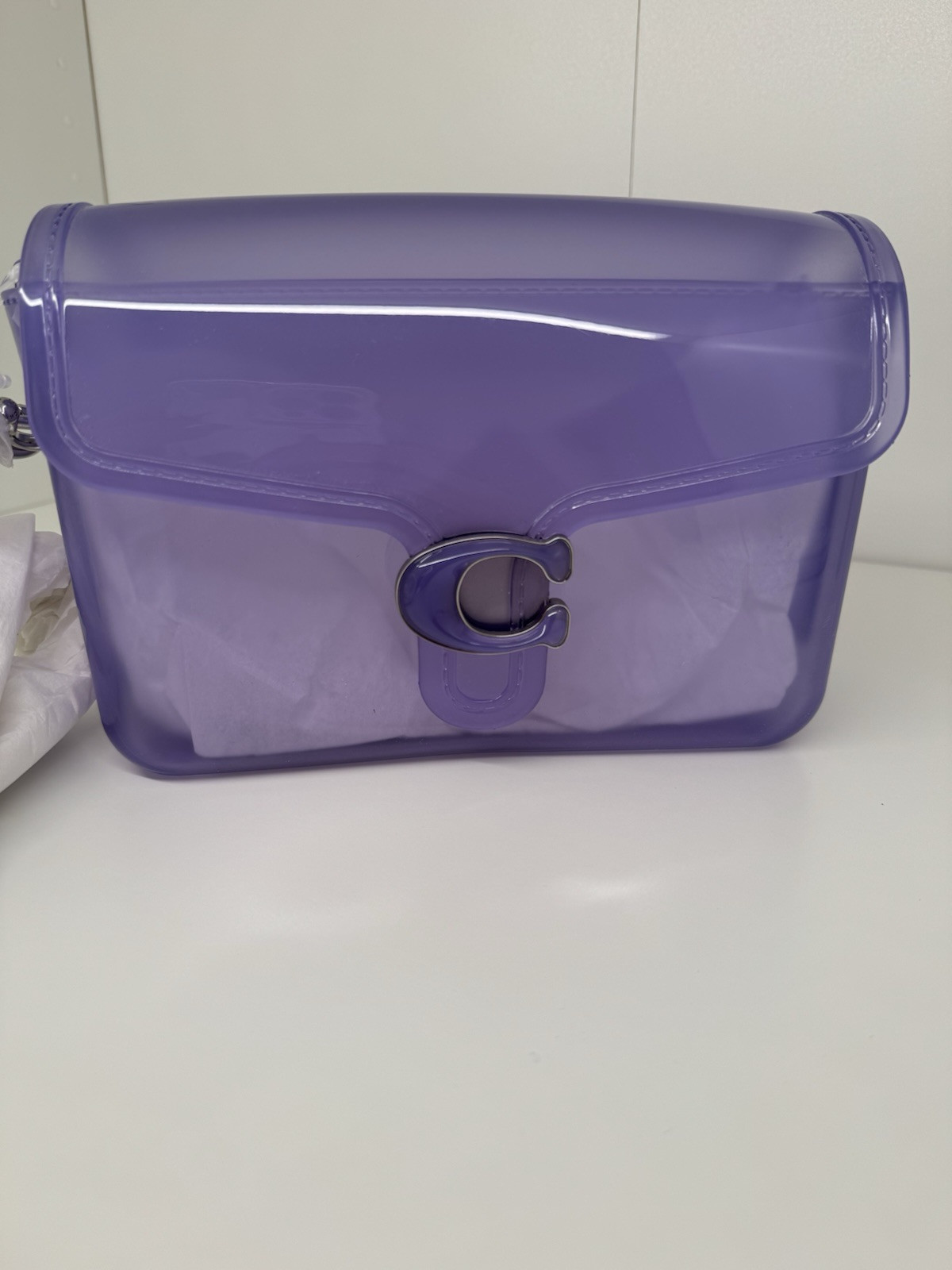 New COACH RUNWAY LIMITED EDITION PURPLE VIOLET JELLY TABBY