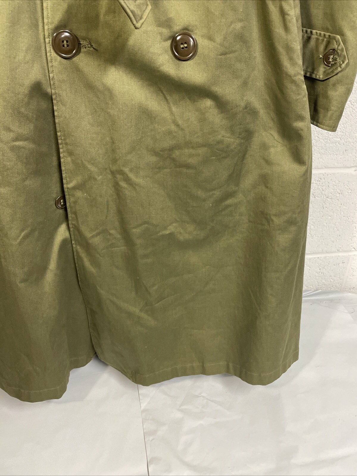 1953 Korean War US Army Winter Great Coat Lining OG-107 Overcoat Cotton Small
