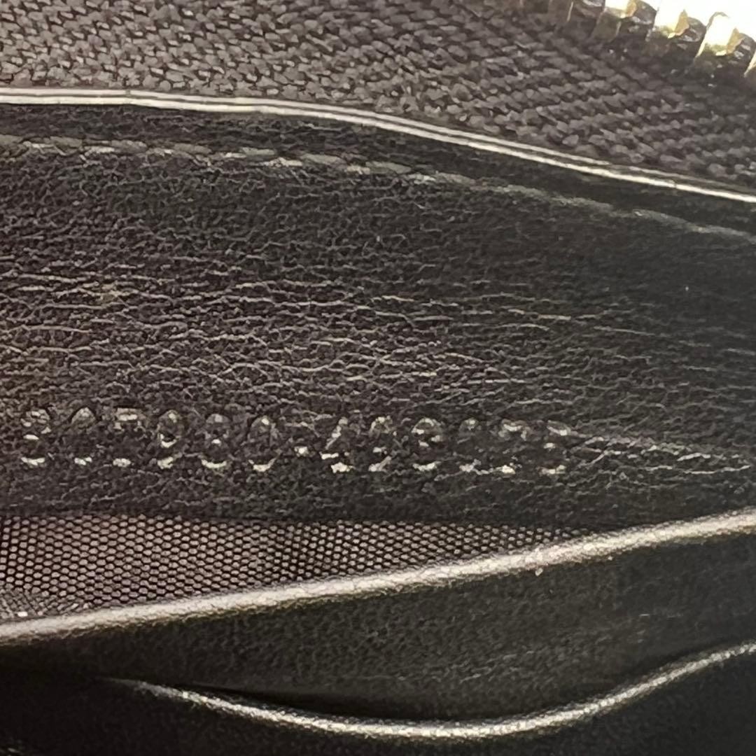 Gucci GUCCI Long Wallet Round Zipper GG Embossed Plate Logo