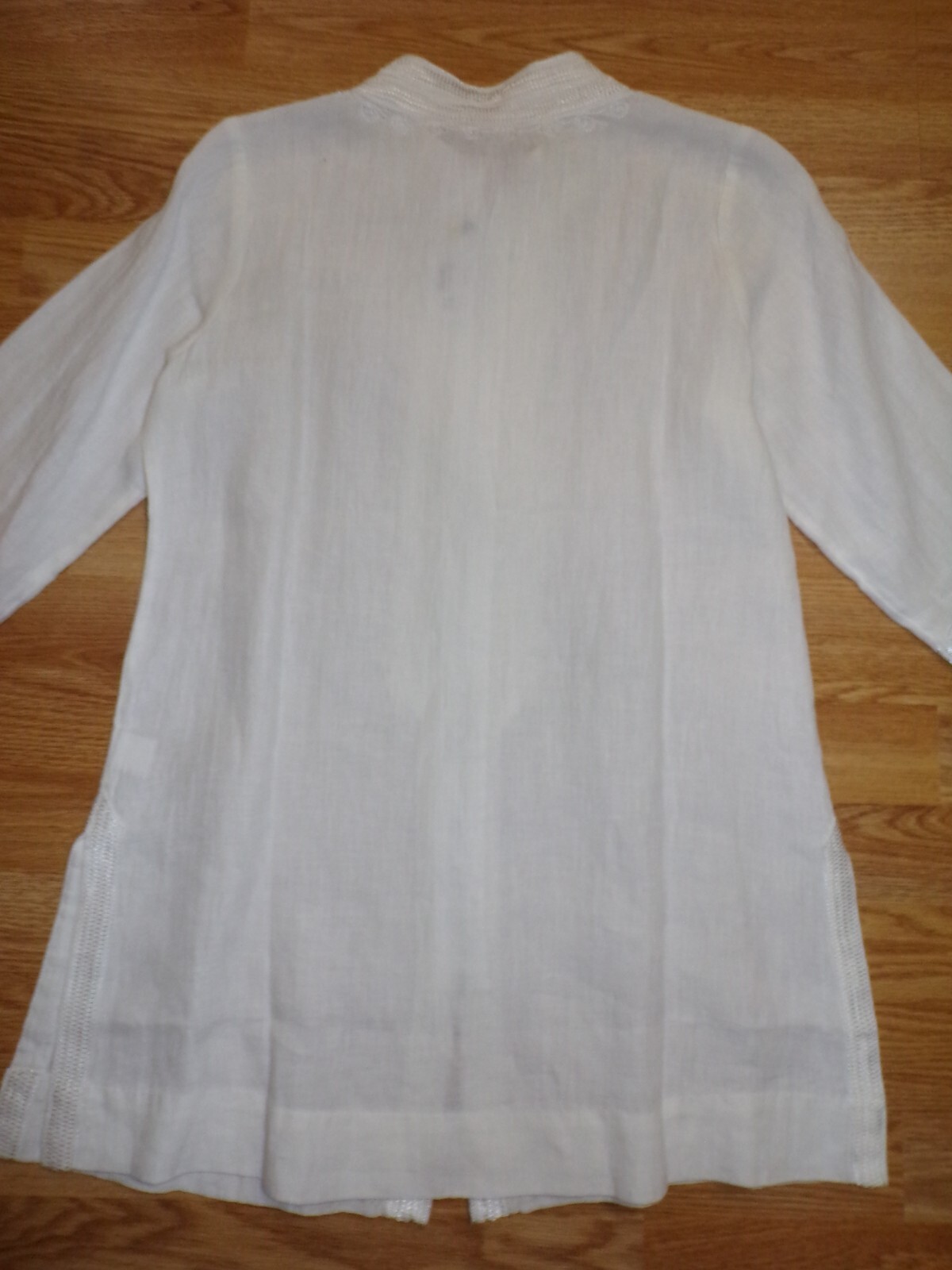 SOFT SURROUNDINGS NWT White Desert Tunic Zip Front W/Colorful Buttons – Size PXS