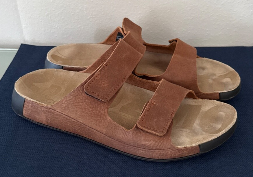 ECCO 2nd Cozmo Mens Light Brown Leather Sandals EU 46 US 12 – 12.5 Cosmo