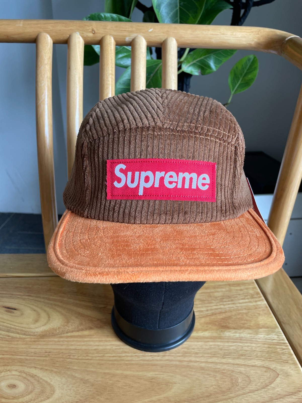 Supreme Men’s Orange Brim Baseball Cap Adjustable